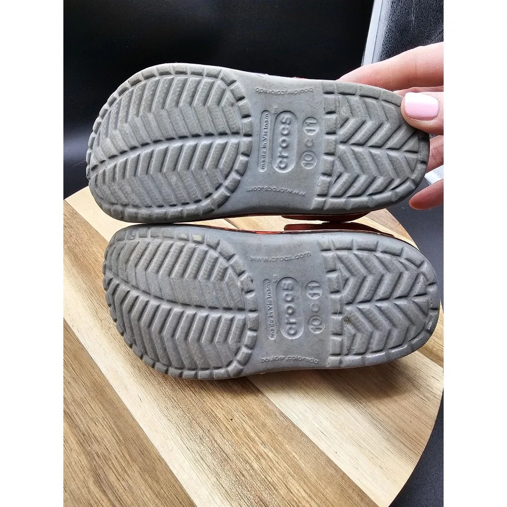 Crocs Star Wars Kylo Ren Villain Kids Size C10/11 Gray Slip On Mule Clog Sandals
